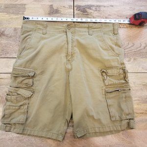 11" Khaki/Green Cargo Shorts